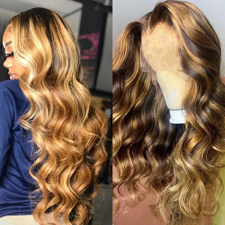 Highlight Brazilian Body Wave Pre Plucked 13x4 Transparent Wig