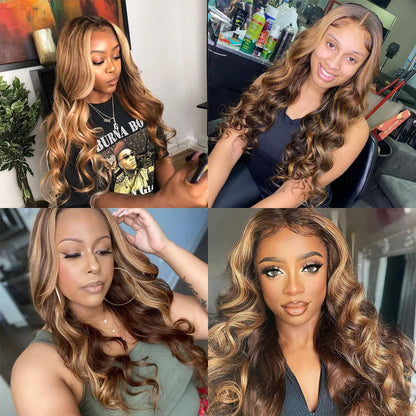 Highlight Brazilian Body Wave Pre Plucked 13x4 Transparent Wig