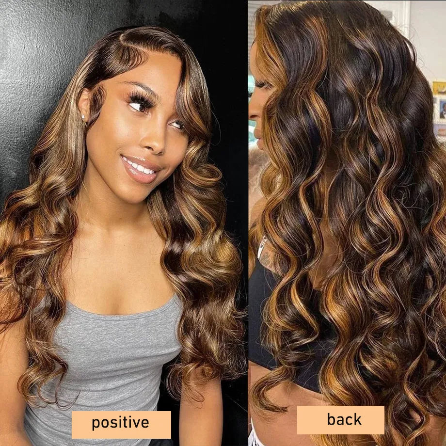 Highlight Brazilian Body Wave Pre Plucked 13x4 Transparent Wig