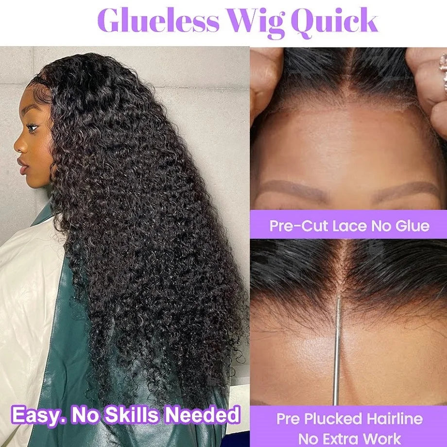 Glueless Remy Hair Ready-To-Wear Curly HD Lace Wig