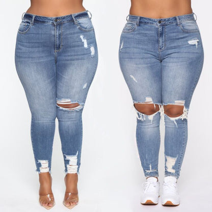 Stretch Ripped Jeans