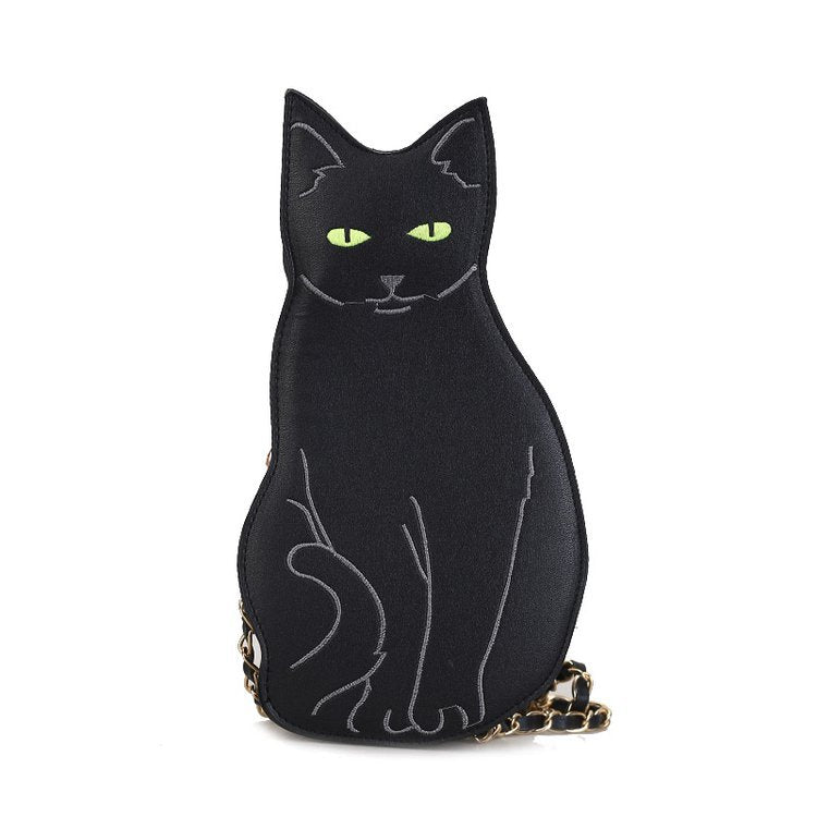 Black Cat Crossbody Shoulder Bag