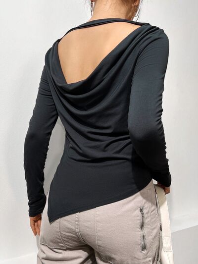 Cutout Long Sleeve T-Shirt