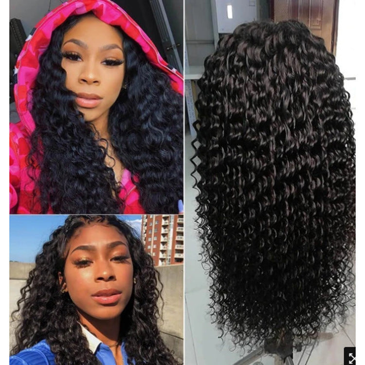 Jerry Curl Middle Part Lace Front Wig