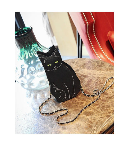 Black Cat Crossbody Shoulder Bag