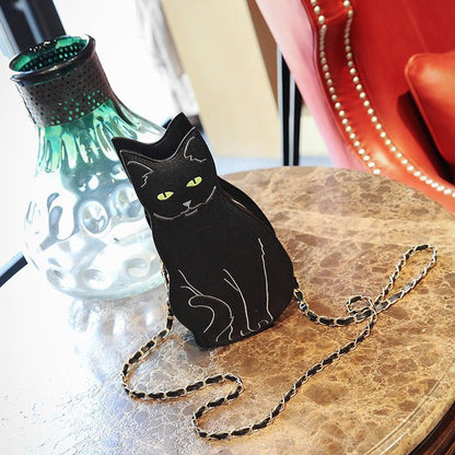 Black Cat Crossbody Shoulder Bag