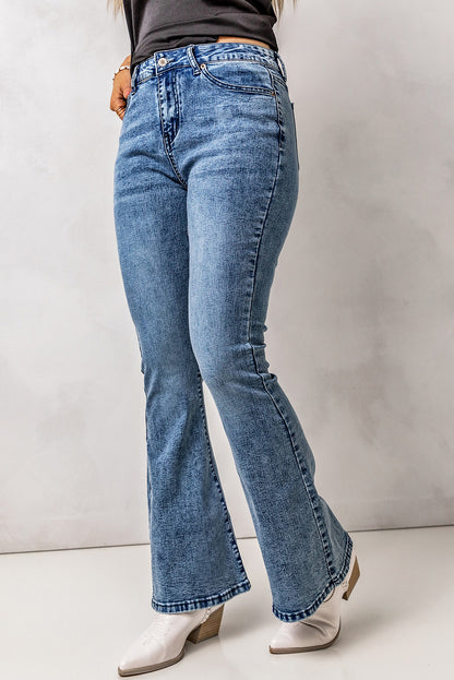 Vintage Wash Flare Jeans