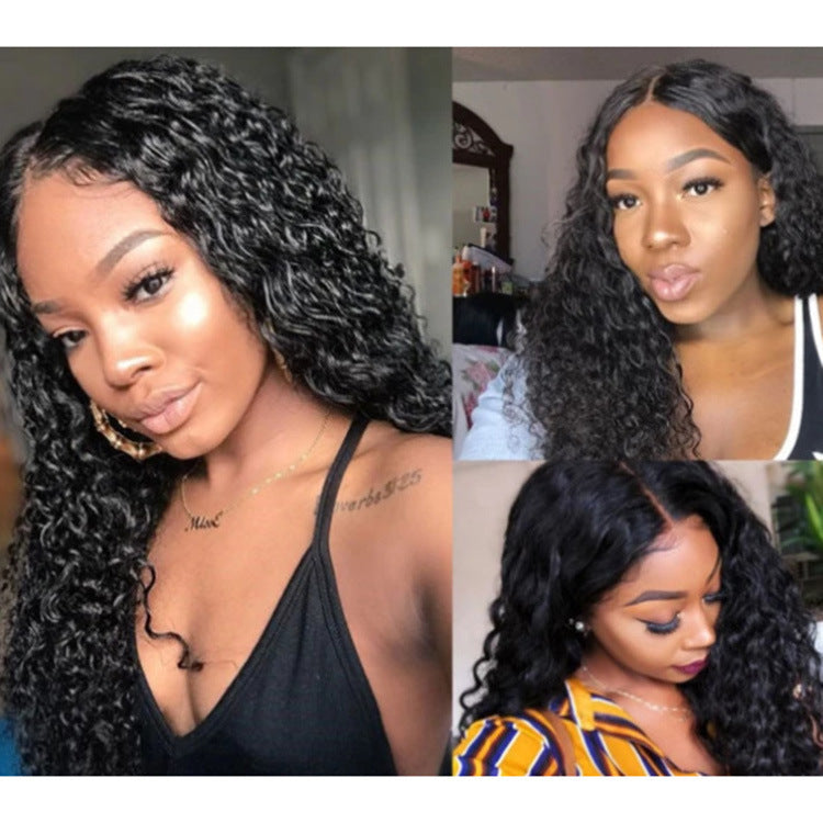 Jerry Curl Middle Part Lace Front Wig