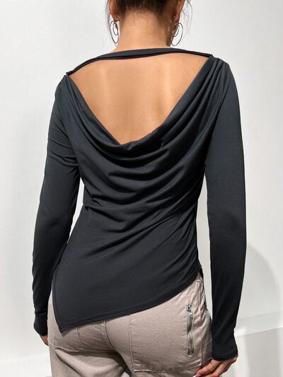 Cutout Long Sleeve T-Shirt