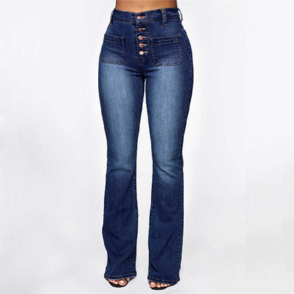 High Waisted Bermuda Flare Up Jeans