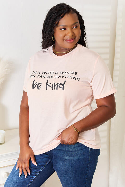 Be Kind Graphic Cuffed T-Shirt