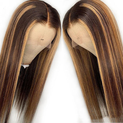 Chunky Highlights Lace front Wig